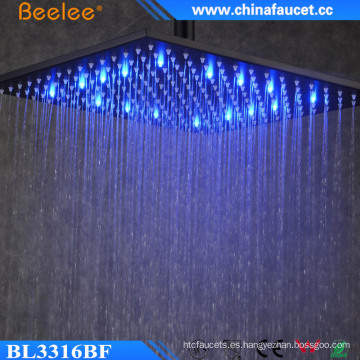 Ducha de lujo con ahorro de agua Blacken pintado con luz LED Shower